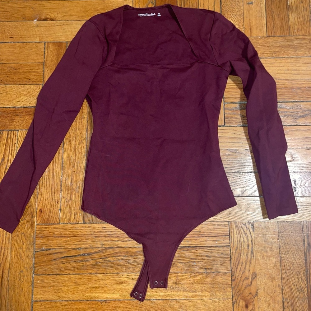 Abercrombie & Fitch Burgundy Bodysuit